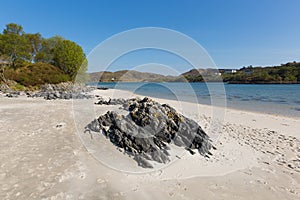 Morar beach Scotland UK beautiful white sandy beach Scottish tourist destination photo