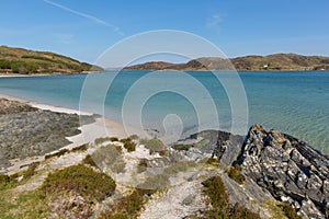 Morar coast Scotland UK beautiful coastal Scottish tourist destination located south of Mallaig