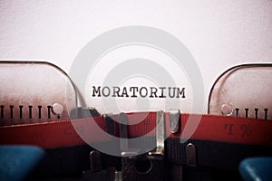 Moratorium concept view