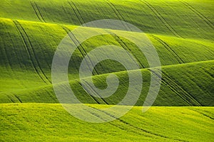 Moravian Tuscany. Beautiful spring landscape in south Moravia near Kyjov town. Czech Republic - Europe.