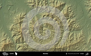 Moravka outlined, Czechia. Physical