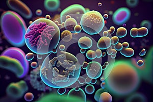 Moraxella catarrhalis bacteria, 3D illustration. Gram-negative aerobic bacterium, diplococcus, causes infections of respiratory