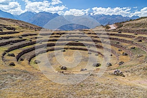 Moray - ruins of Incan agricultural terraces near Maras, Peru