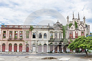 Decay of Caoutchouc Exchange Building in Manaus, Brazil. Lost places. Empty building photo