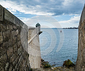 Morbihan, Port Louis Citadel modified by Vauban, at Lorient harbour entrance