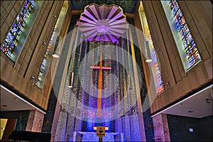 Morden architecture interior of a church