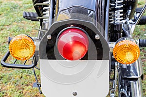 Mordern black bike rear taillight and indicators