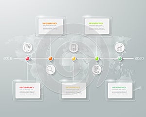 Mordern business timeline infographic template.