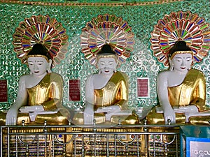 More Buddha image at U Min Thonze temple in Sagaing, Myanmar