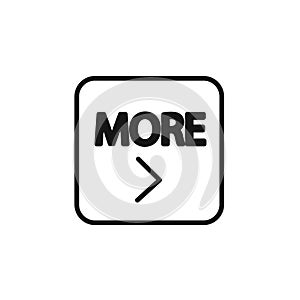 More Button Icon linear vector graphics sign