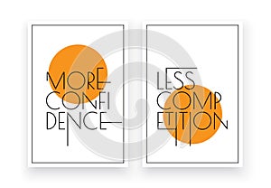 More confidence Less Competition, vector
