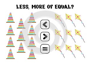 More, Less or Equal? Preschool Math with Toys.
