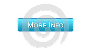 More info web interface button blue color, internet site design, application