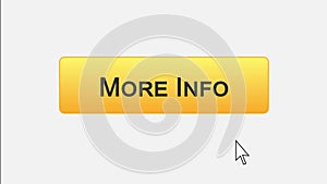 More info web interface button clicked with mouse cursor, different colors