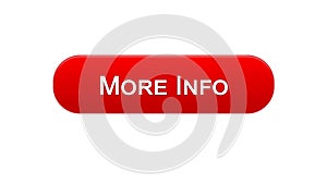 More info web interface button red color, internet site design, application