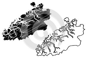 More og Romsdal map vector