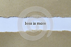 Less is more on paper