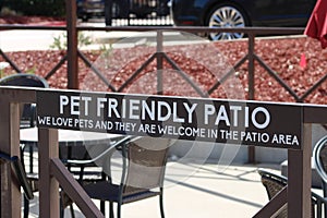 More and More Patio's are enbracing pets like never beefore.