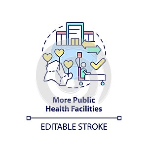 More public health facilities concept icon