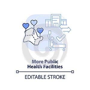 More public health facilities light blue concept icon