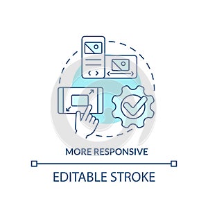 More responsive turquoise concept icon