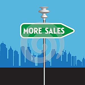 More sales direction plate