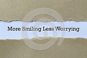 More smiling less worrying on paper
