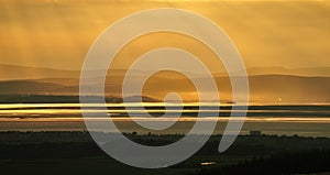 Morecambe bay silhouette