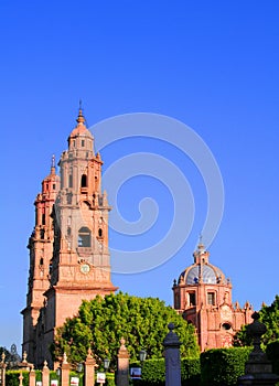 Morelia cathedral in michoacan, mexico. photo