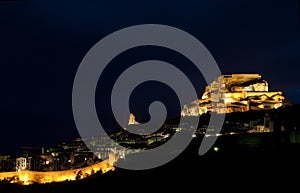 Morella at night, Comunidad Valenciana, Spain photo