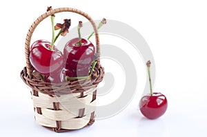 Morello cherry basket