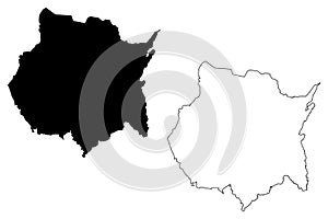Morelos map vector photo