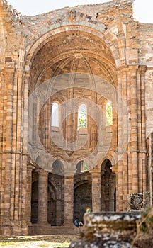 Ruins of the 12th century Cistercian monastery of Santa MarÃÂ­a de Moreruela, in Granja de Moreruela, Zamora. Spain. Europe. photo