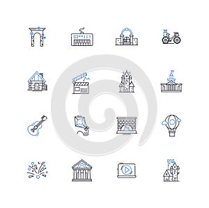 Mores line icons collection. Conformity, Ethics, Traditions, Customs, Morality, Values, Norms vector and linear