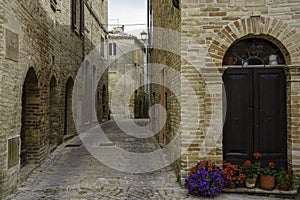 Moresco, medieval village in Fermo province, Marche, Italy