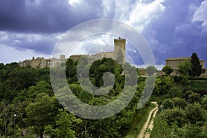 Moresco, medieval village in Fermo province, Marche, Italy