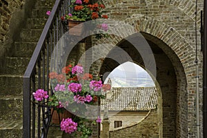 Moresco, medieval village in Fermo province, Marche, Italy