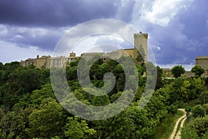 Moresco, medieval village in Fermo province, Marche, Italy