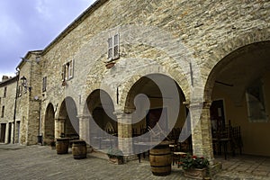 Moresco, medieval village in Fermo province, Marche, Italy