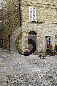 Moresco, medieval village in Fermo province, Marche, Italy