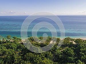 Moreton Island, Queensland, Australia from above