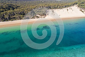 Moreton Island, Queensland, Australia from above