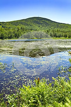 Morey Pond, with Mt. Kearsarge, in Wilmot, New Hampshire