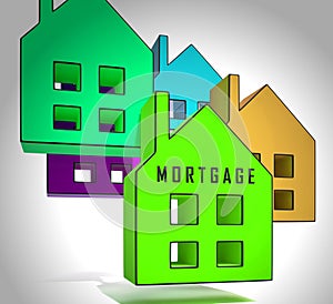 Morgage Or Mortgage Offer Icon Depicting Credit For Buying Real Estate - 3d Illustration