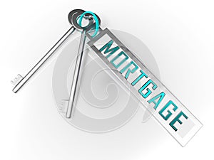 Morgage Or Mortgage Offer Key Depicting Credit For Buying Real Estate - 3d Illustration