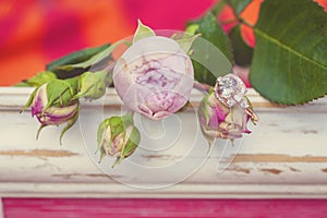 Morganite gemstone engagement ring