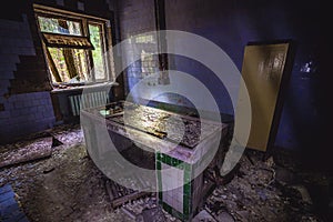 Morgue of hospital in Pripyat, Chernobyl Zone