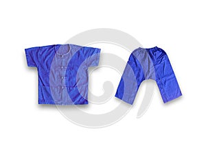 Morhom shirt, Indigo pants shirt isolated on white