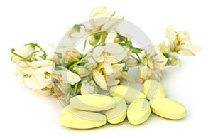 Moringa flower with pills