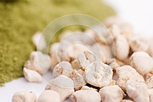 Moringa leaf powder and seeds
